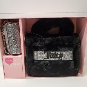 Juicy Couture Liquorice mini tote  &  Barrel coin purse set in a gift box